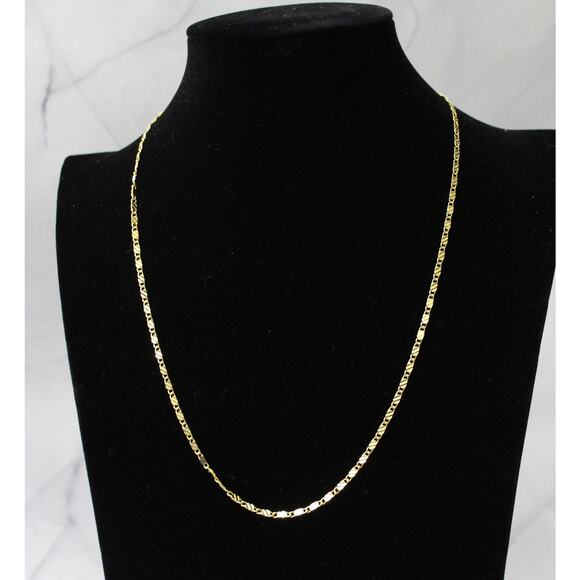 30 Inch Long 18K Gold Plated Scroll Chain Necklace - Picture 2 of 4